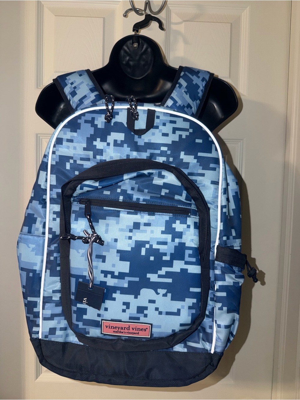Vineyard Vines Backpack Blue Padded Laptop Book Bag Blue Camo